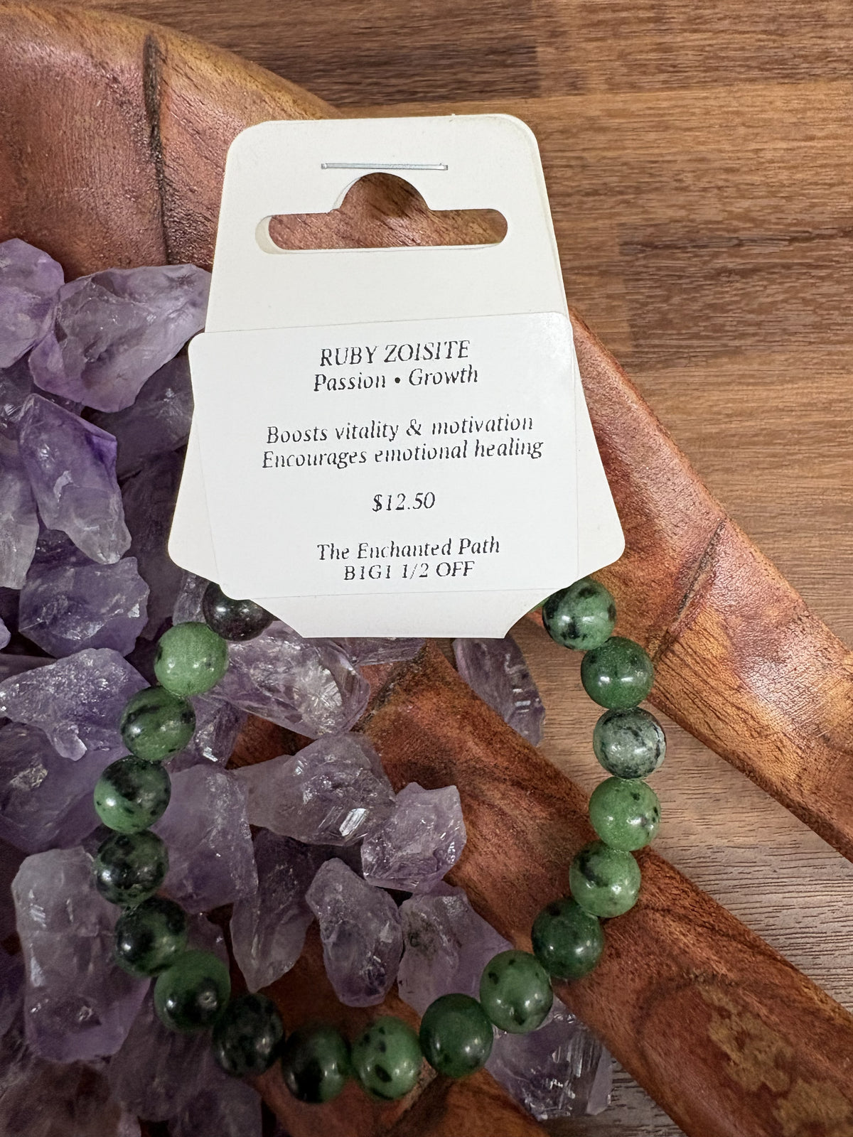 Ruby Zoisite Bracelet 8mm