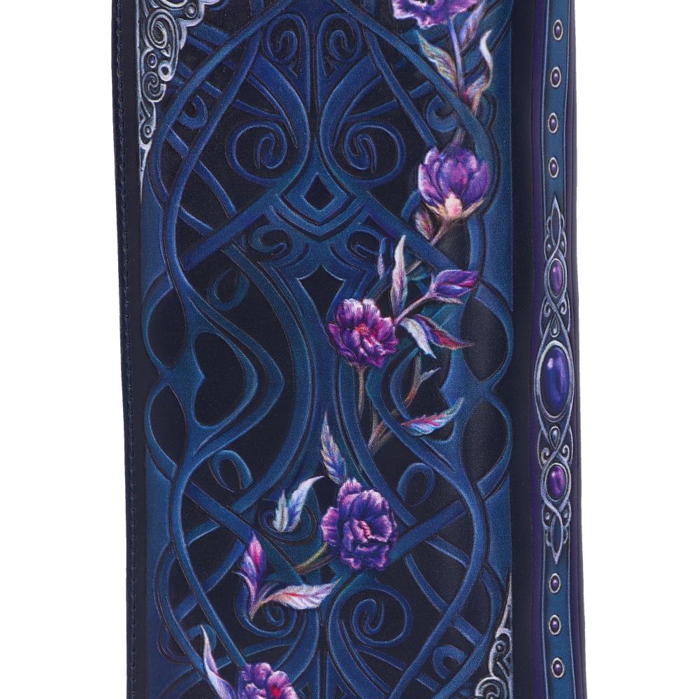 Black Raven Wing Floral Embossed Purse