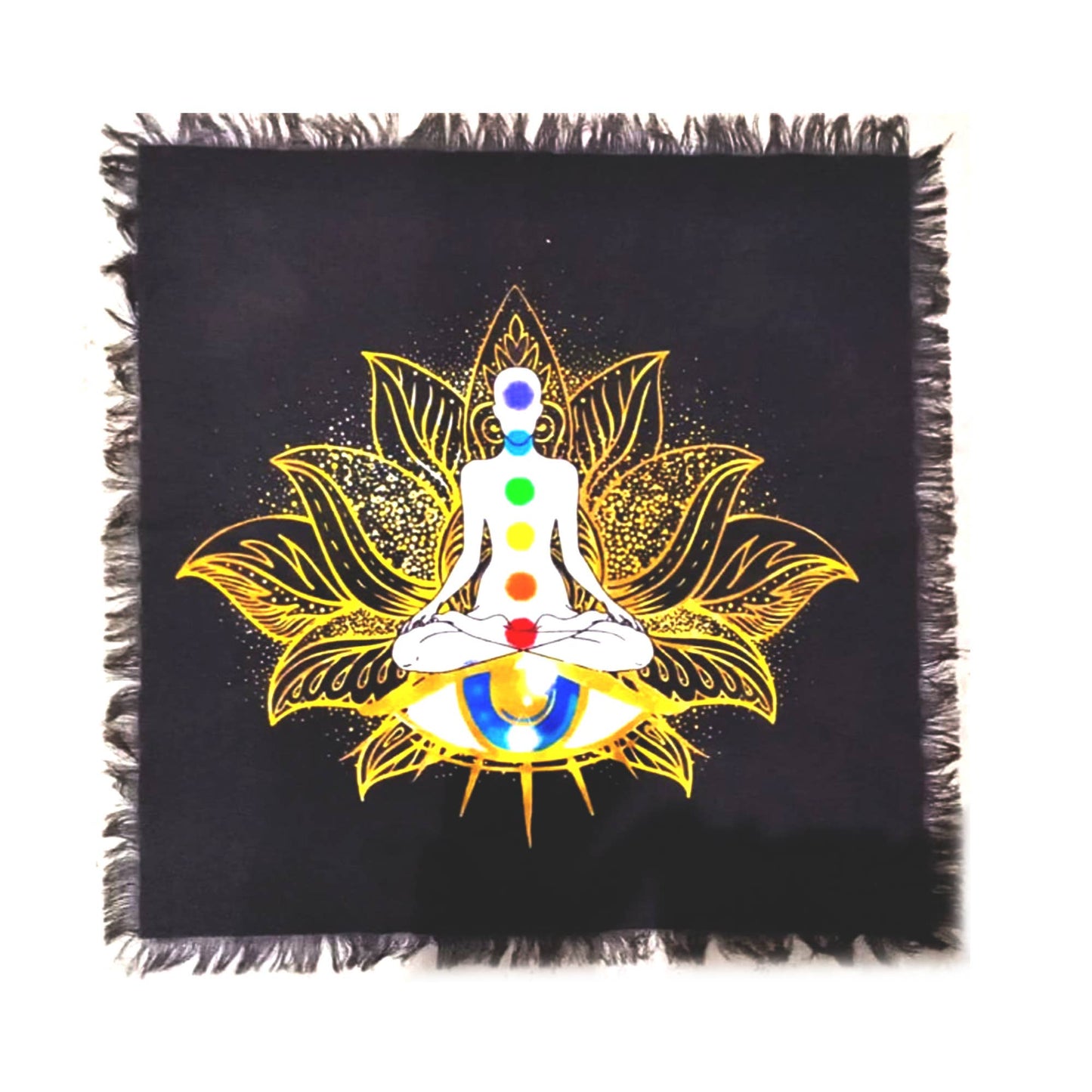 Altar Cloth - Chakra Meditation (18 x 18 in.)
