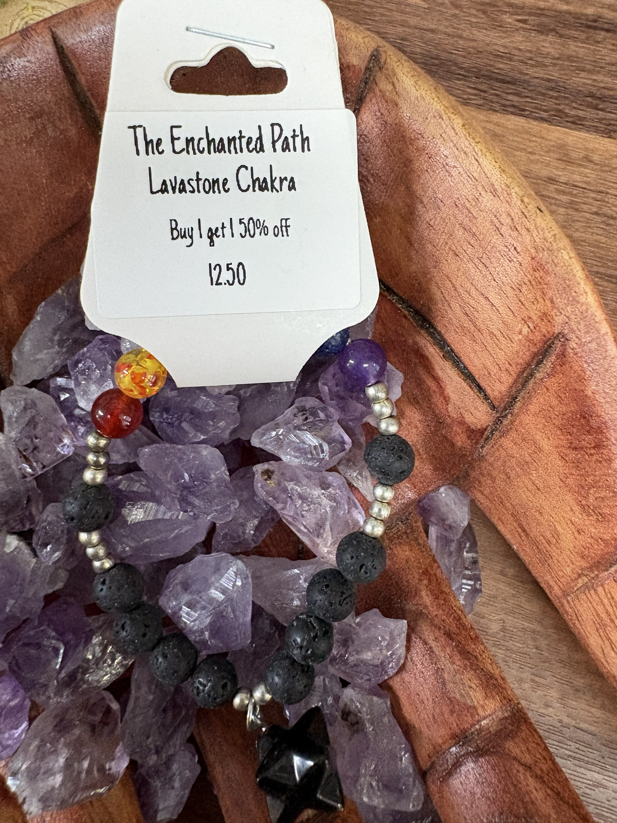 Lava Stone Chakra Bracelet