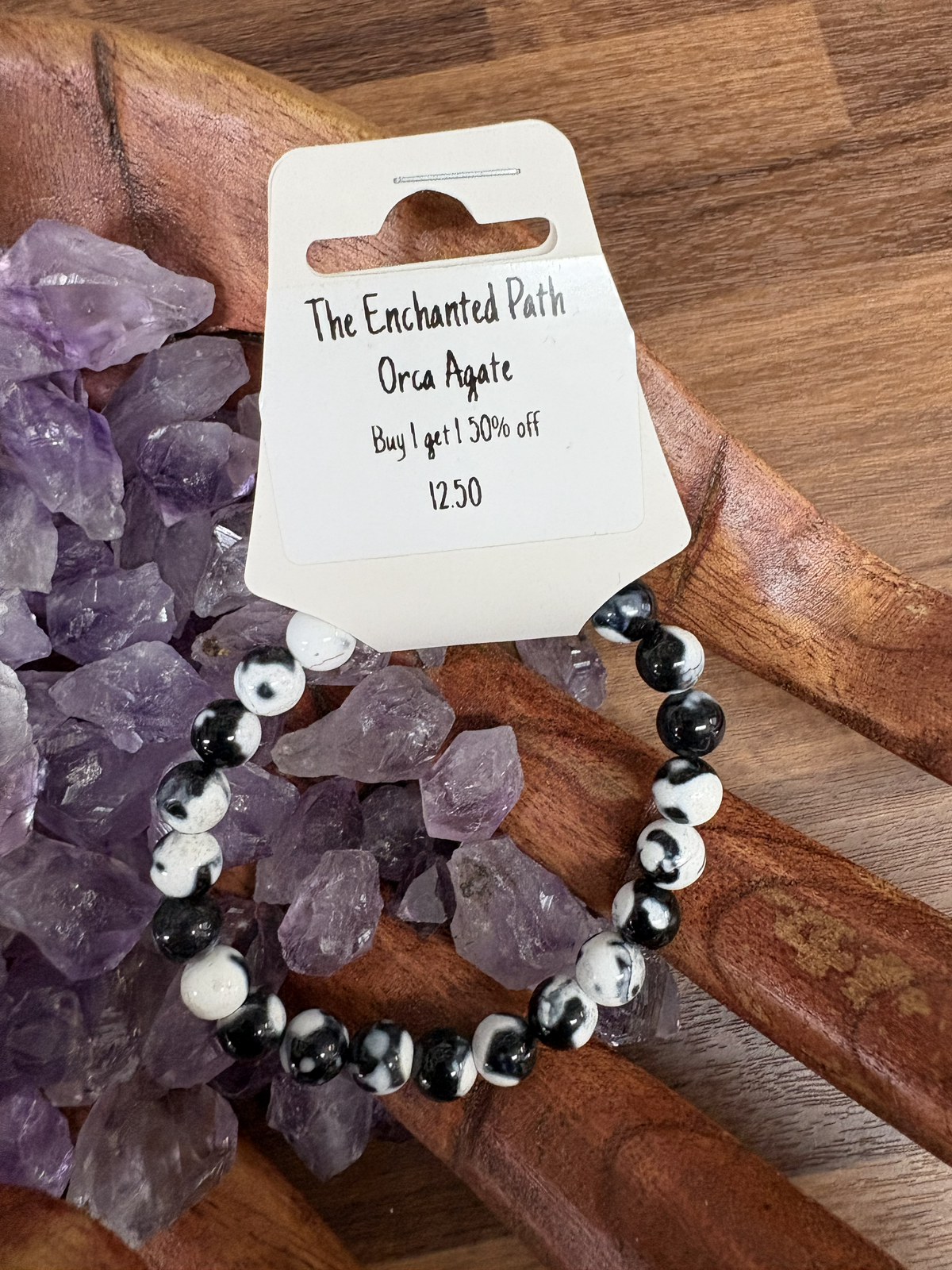 Orca Agate Bracelet 8mm