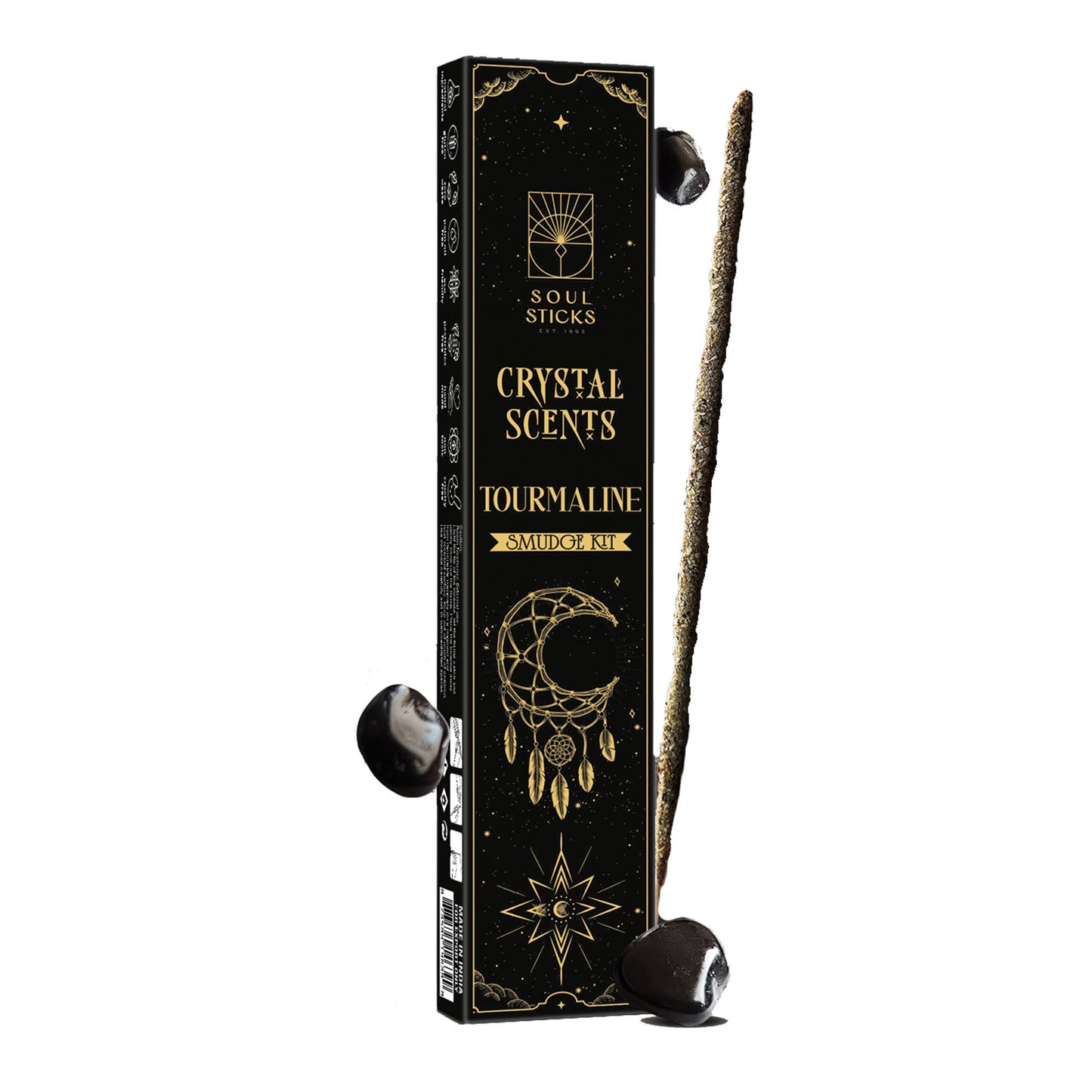 Incense Sticks Smudge Kit - Tourmaline Crystal Scents