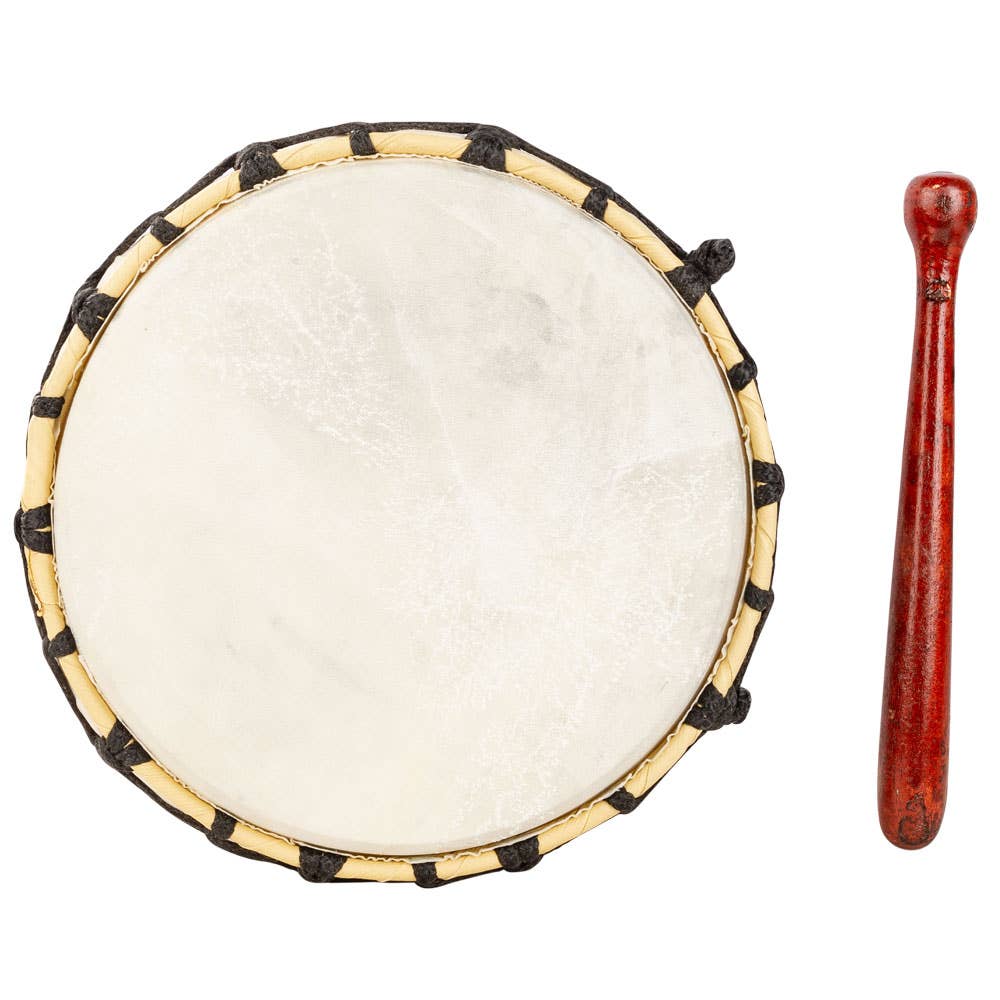 Small Ceremonial Drum With Drumstick