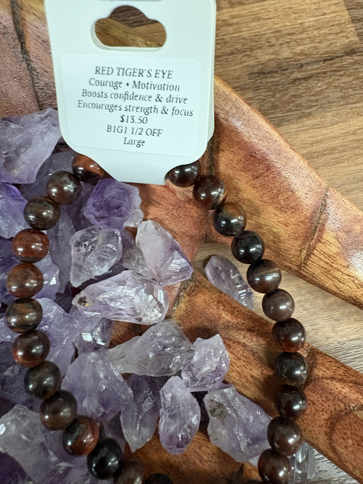Red Tigers Eye Bracelet 8mm Large