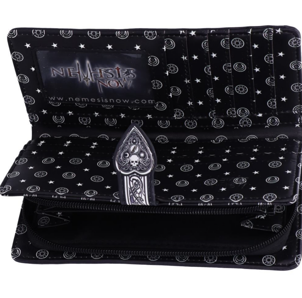 Spirit Board Embossed Purse – Black and White