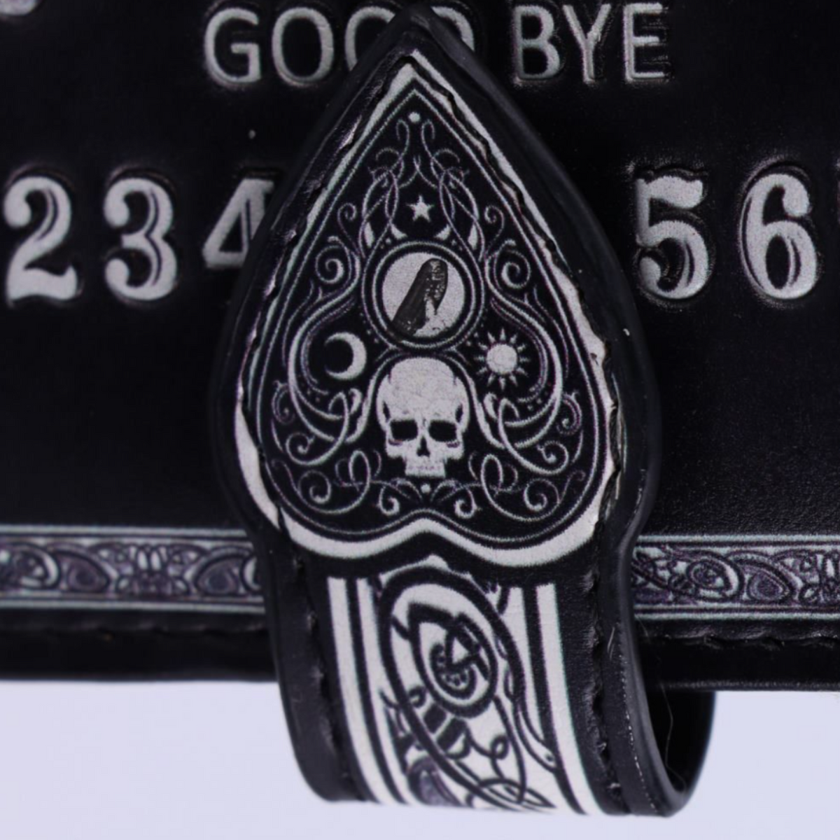 Spirit Board Embossed Purse – Black and White