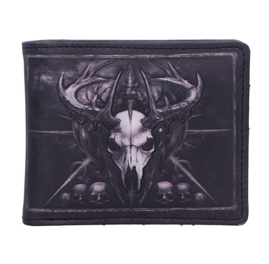 Dark Stag Skull Gothic Wallet