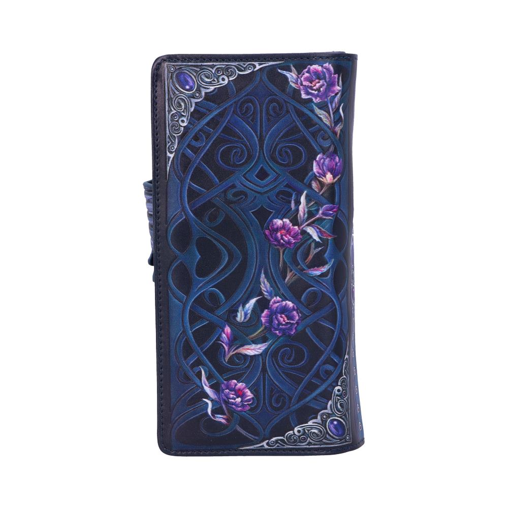 Black Raven Wing Floral Embossed Purse