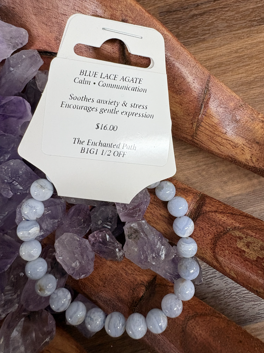 Blue Lace Agate Bracelet 6mm