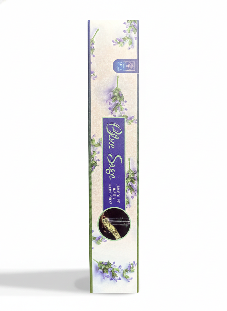 Incense stick packaging with floral design Soul Stick Incense Blue Sage