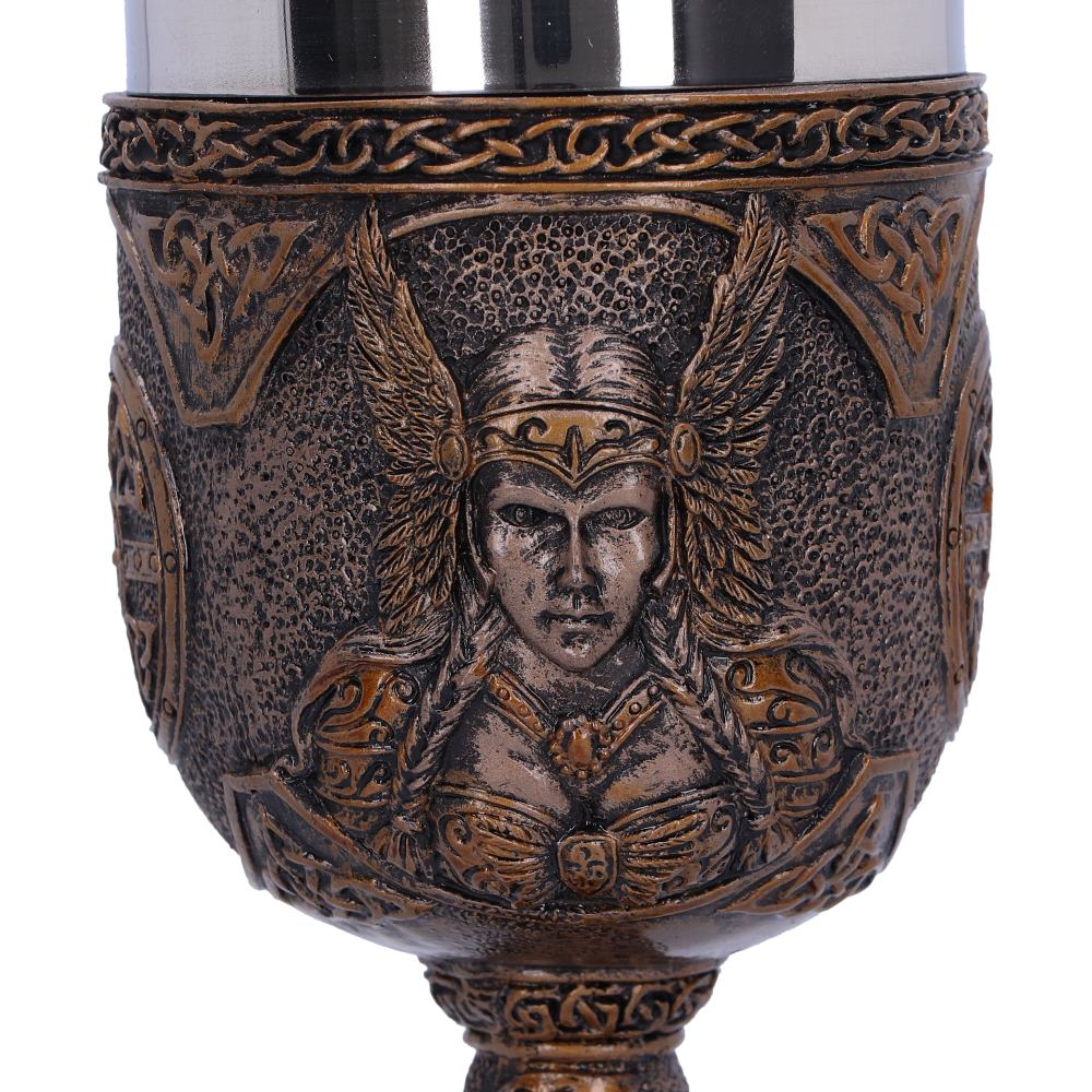 Valkyrie Goblet | Norse Warrior Maiden Chalice with Stainless Steel Insert