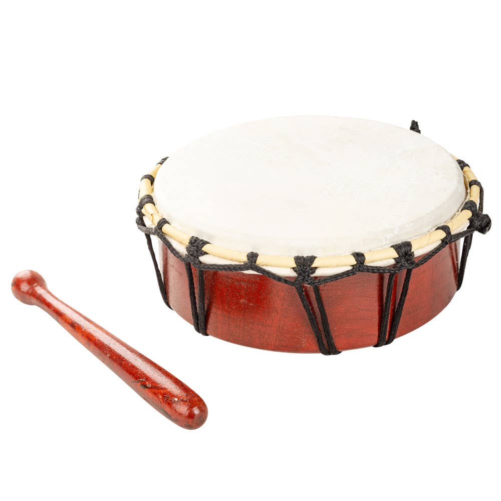 Small Ceremonial Drum With Drumstick