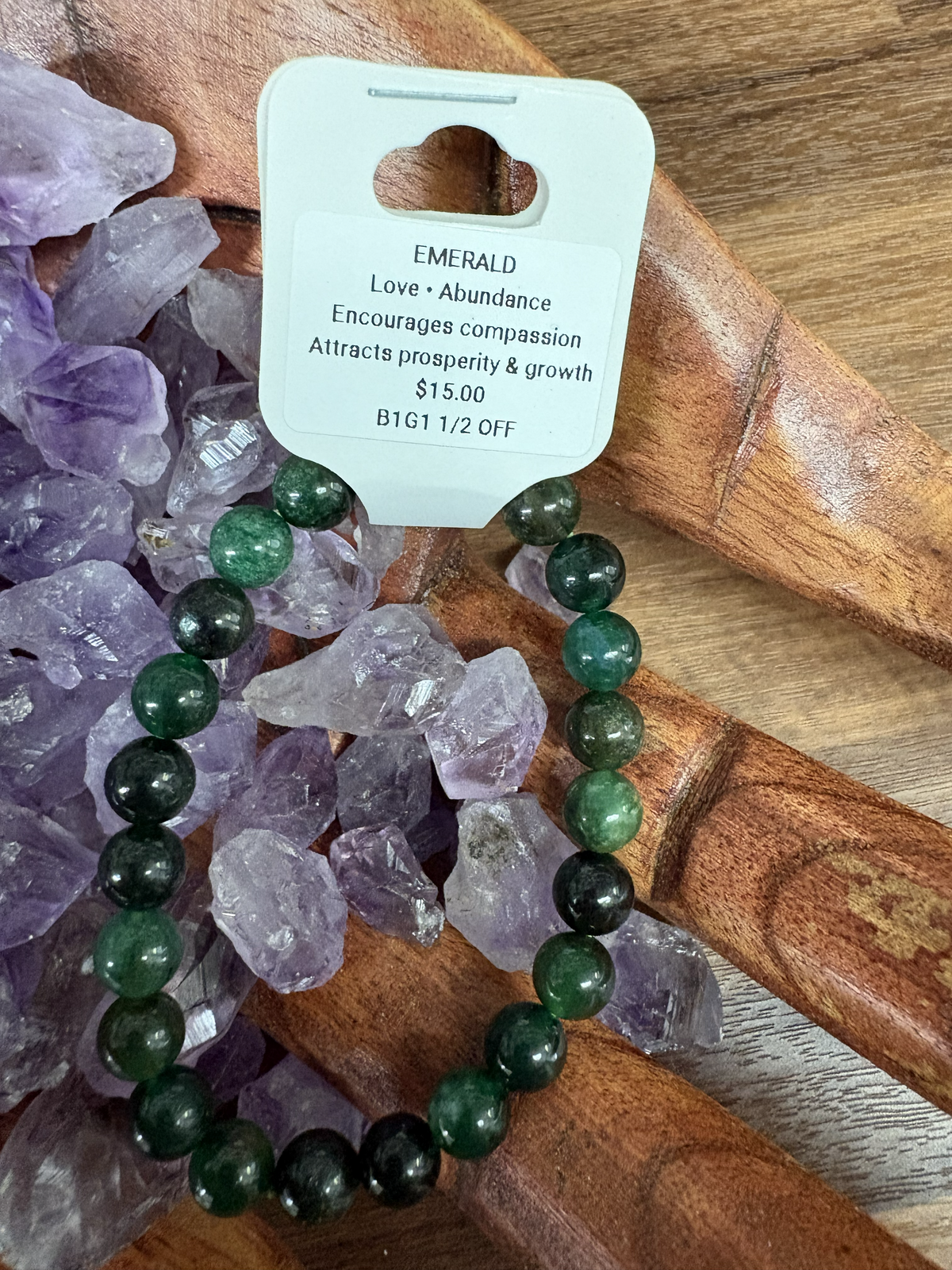 Emerald Bracelet 8mm