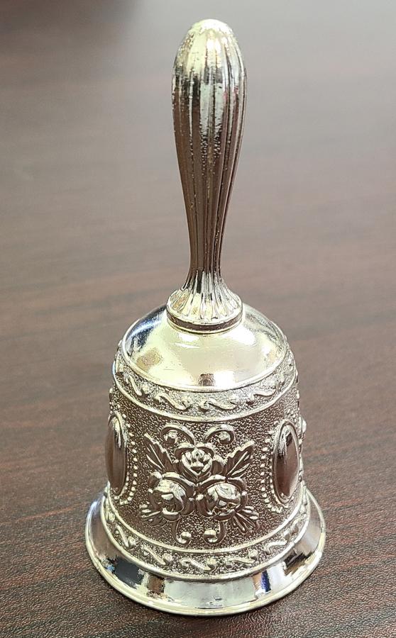Silver Floral Altar Bell