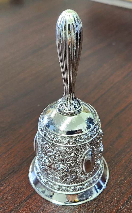 Silver Floral Altar Bell