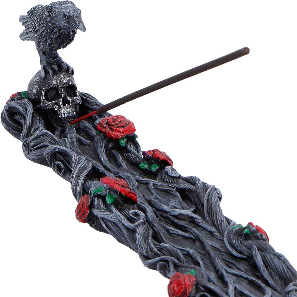Raven and Roses Gothic Incense Burner
