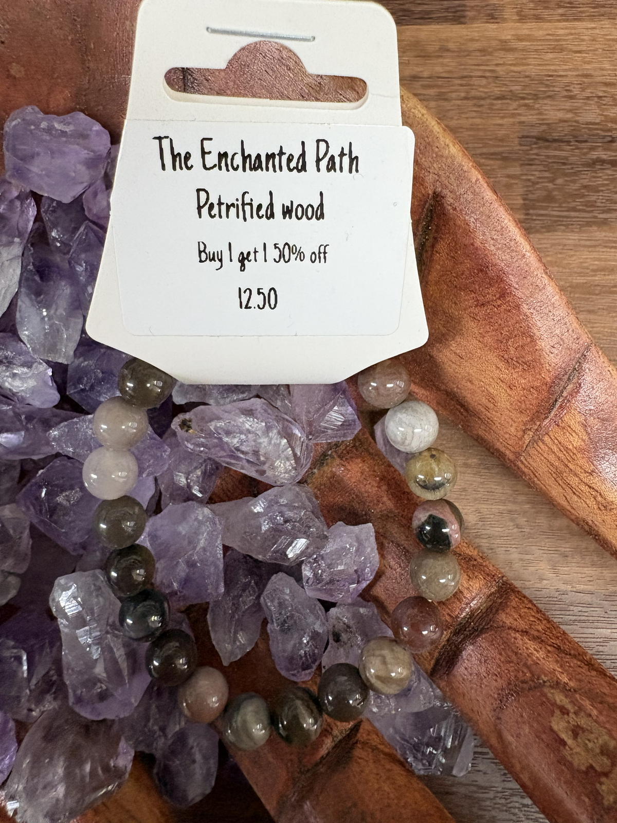 Petrified Wood Bracelet 8mm