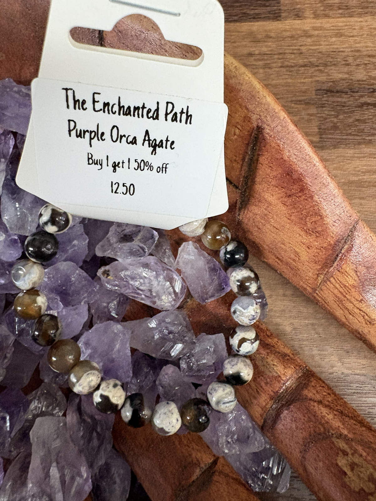 Purple Orca Agate Bracelet 8mm