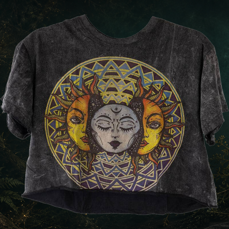 SUN & MOON CROP TOP: L