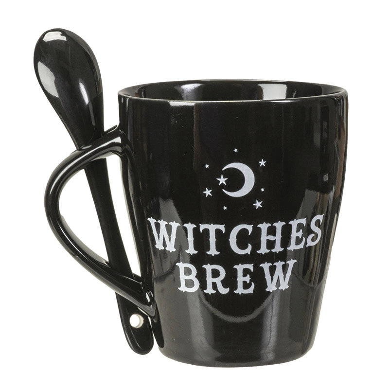 Witches Brew Black Mug and Spoon Set
