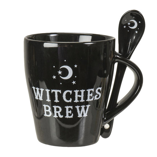 Witches Brew Black Mug and Spoon Set